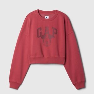 GAPxDisney Red Cropped Sweatshirt